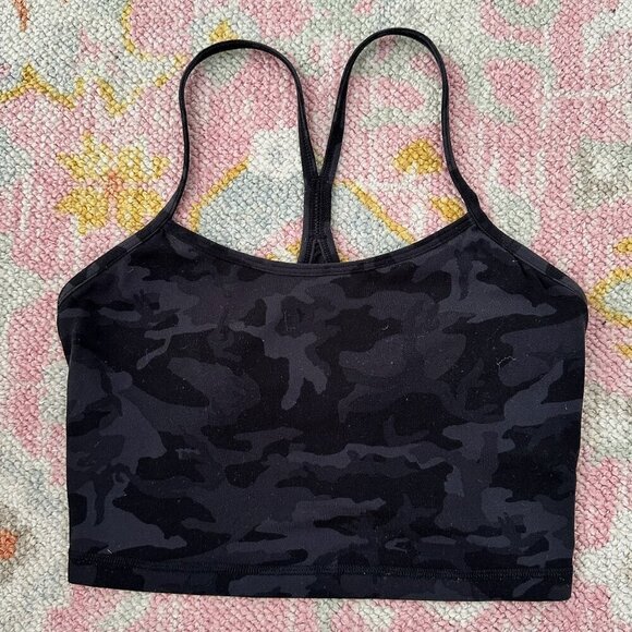 lululemon cropped camo power y tank - Picture 1 of 3